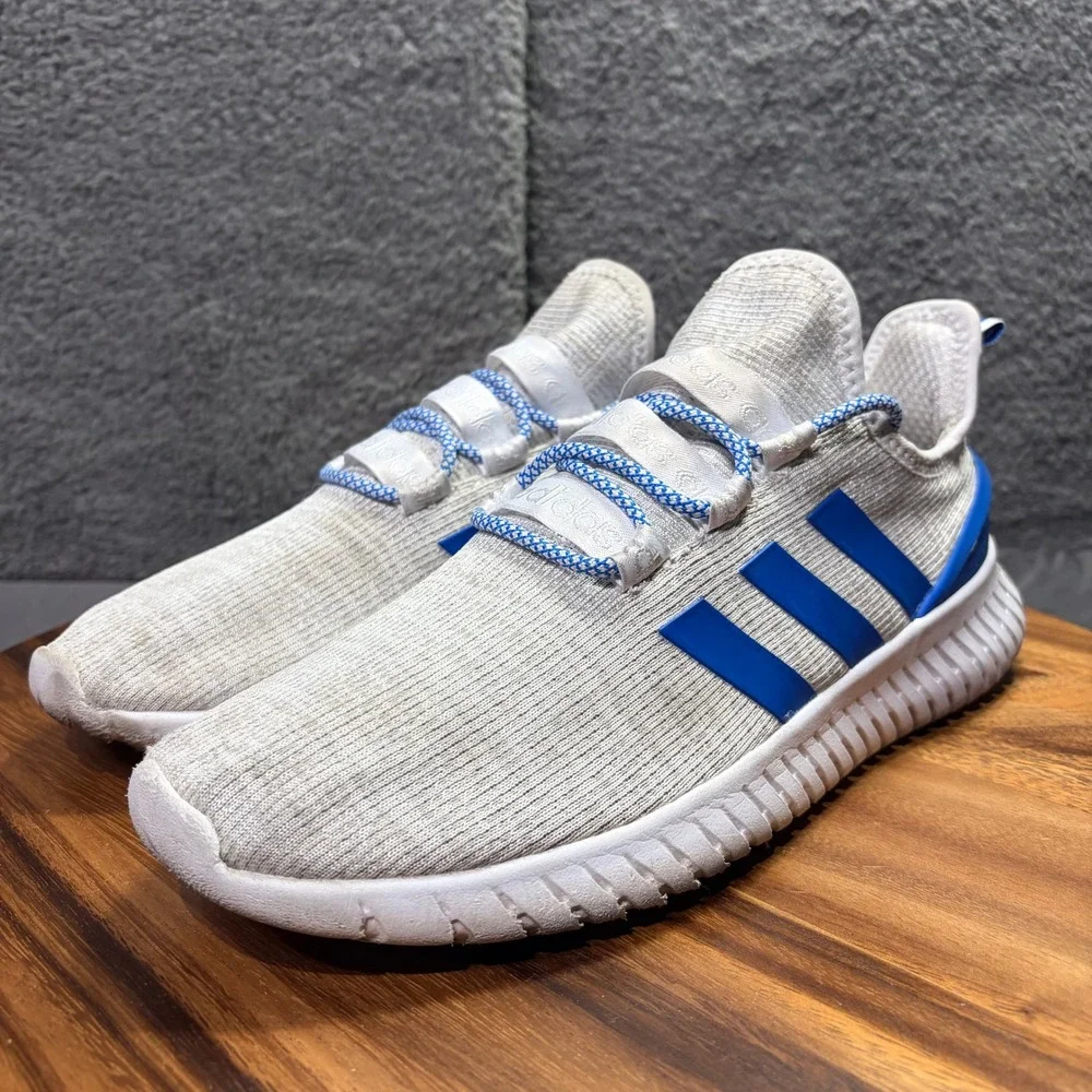 Adidas Kaptir Super Mens Grey Royal Blue Running Shoes FW6473 Size 11.5